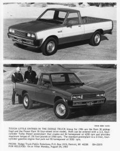 1984 Dodge Ram 50 and Power Ram 50 Pickup Truck Press Photo 0279