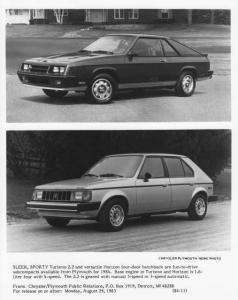 1984 Plymouth Turismo and Horizon Press Photo 0127