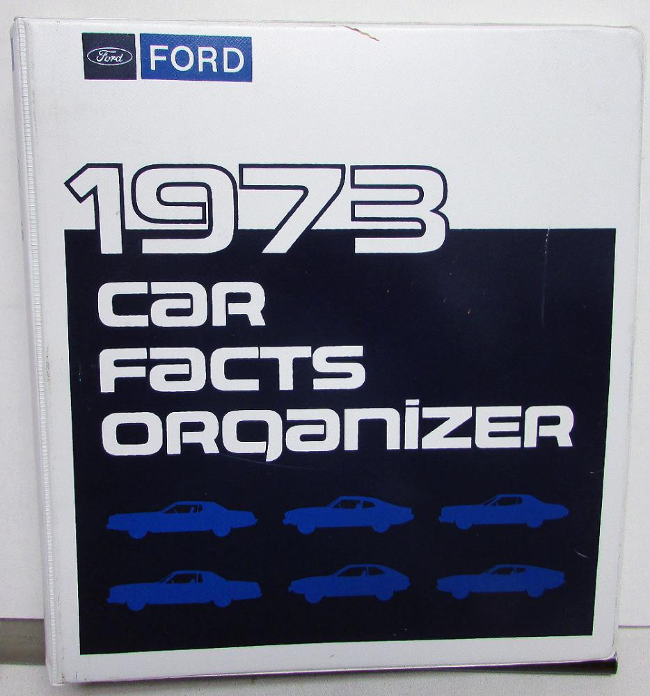 1973 Ford Car Facts Dealer Album Mustang Thunderbird Maverick