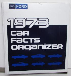 1973 Ford Car Facts Dealer Album Mustang Thunderbird Maverick
