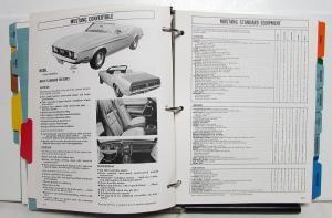 1973 Ford Car Facts Dealer Album Mustang Thunderbird Maverick