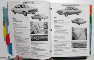 1973 Ford Car Facts Dealer Album Mustang Thunderbird Maverick