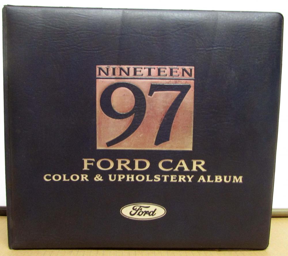 1997 Ford Car Color & Upholstery Dealers Album Paint Chip Mustang Thunderbird