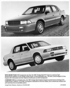 1991 Dodge Spirit R/T and Spirit Press Photo 0292