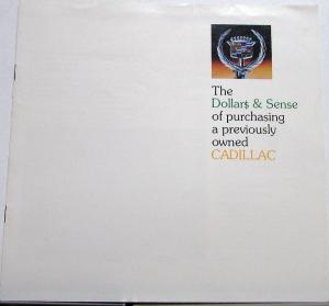 1975 Cadillac Dollars & Sense Pre Owned Cadillac Sales Brochure Original