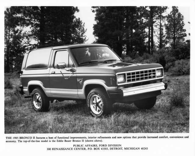 1985 Ford Bronco II Press Photo 0355