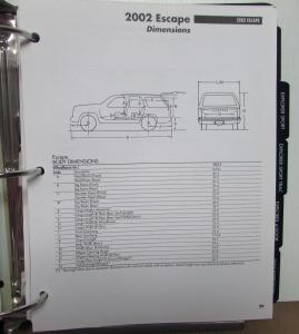 2002 Ford SUV Source Book Dealers Album Escape Explorer Expedition Excursion