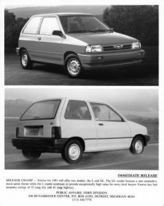 1991 Ford Festiva Press Photo 0356