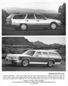 1991 Ford Taurus and Country Squire Station Wagons Press Photo 0362