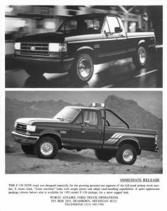 1991 Ford F-150 Nite and F-150 with Sport Appearance Package Press Photo 0366