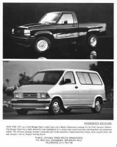1991 Ford Ranger Sport and Aerostar Press Photo 0367