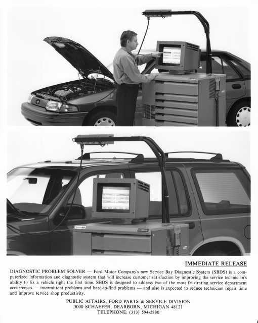 1991 Ford Service Bay Diagnostic System Press Photo 0369