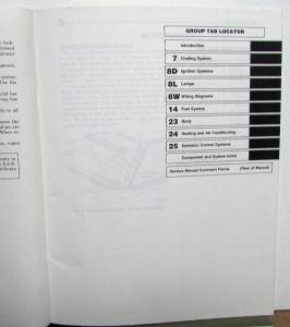 1994 Chrysler Dodge Eagle Service Shop Manual New Yorker Intrepid Vision Concord