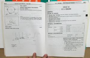 1995 Chrysler Sebring & Dodge Avenger Service Shop Repair Manual 3 Volume Set