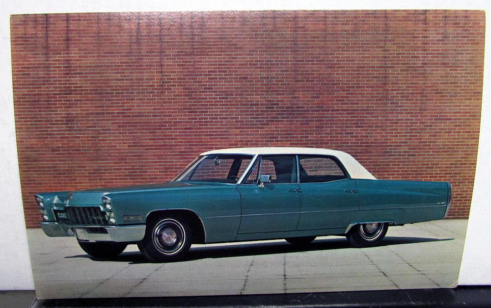 1968 Cadillac Dealer Sales Promotional Postcard Hardtop Sedan De Ville Original