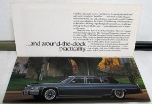 1977 Cadillac Fleetwood Limousine & Formal Limo Sales Brochure Original