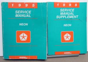 1995 Dodge Plymouth Neon Dealer Service Shop Repair Manual 2 Volume Set