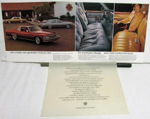 1977 Cadillac Fleetwood Deville Eldorado Seville Sales Brochure XL Mailer Orig