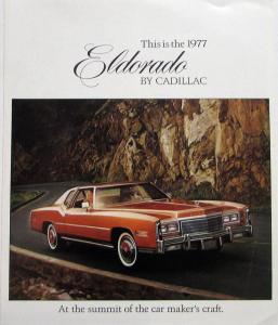 1977 Cadillac Eldorado Coupe Cabriolet Custom Biarritz Sale Brochure Folder XL