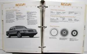 1992 Lincoln Mercury Product Dealer Album Mark VII Town Car Continental Capri