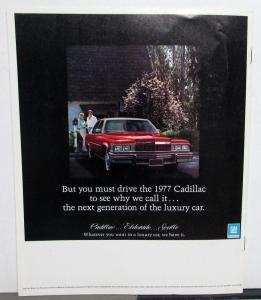1977 Cadillac Fleetwood Brougham deVille Limousine Sales Brochure XL Original