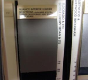 1994 Cadillac Interior Exterior Paint Chips Fleetwood Brougham Eldorado