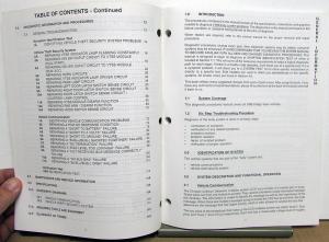 1996 Dodge Viper Theft Security System Body Diagnostic Service Shop Manual Orig