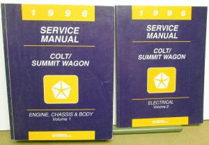 1996 Dodge Colt & Eagle Summit Wagon Dealer Service Shop Repair Manual Set