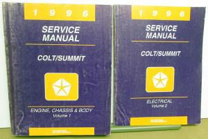 1996 Dodge Plymouth Colt & Eagle Summit Service Shop Repair Manual 2 Vol Set