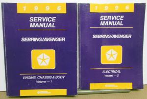 1996 Chrysler Sebring & Dodge Avenger Service Shop Repair Manual 2 Volume Set