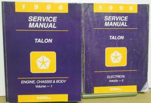 1996 Eagle Talon Dealer Service Shop Repair Manual 2 Volume Set Original