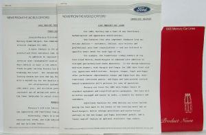 1985 Mercury Car Line Product News Media Press Kit Folder - Capri Cougar Topaz