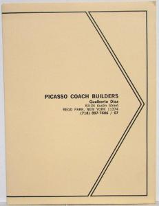 1990 Picasso Coach Builders Limo Specialists - Marketing Sales Folder Portfolio