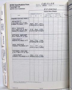 1980 Chrysler Plymouth CONFIDENTIAL Technical Press Information