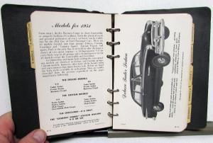 1951 Ford Dealer Data Book Deluxe Custom Crestliner V-8 Six Country Squire