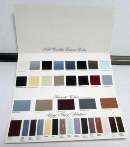 1980 Cadillac Exterior Paint & Vinyl Colors Selection Sales Folder Original
