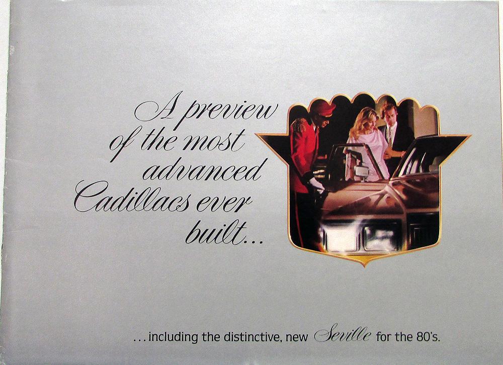 1980 Cadillac Fleetwood Brougham deVille Eldorado Seville PREVIEW Sales Brochure