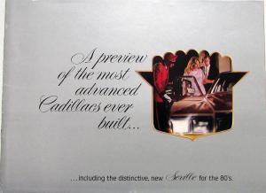 1980 Cadillac Fleetwood Brougham deVille Eldorado Seville PREVIEW Sales Brochure