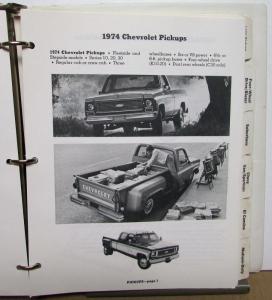 1974 Chevrolet Truck Values Book Pickup El Camino Med Duty Blazer LUV