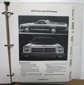 1974 Chevrolet Truck Values Book Pickup El Camino Med Duty Blazer LUV