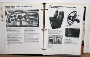 1980 Chevrolet Truck Training Values Book Pickup Blazer El Camino MED Duty LUV