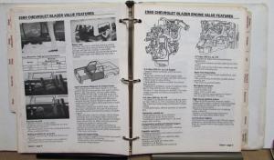 1980 Chevrolet Truck Training Values Book Pickup Blazer El Camino MED Duty LUV