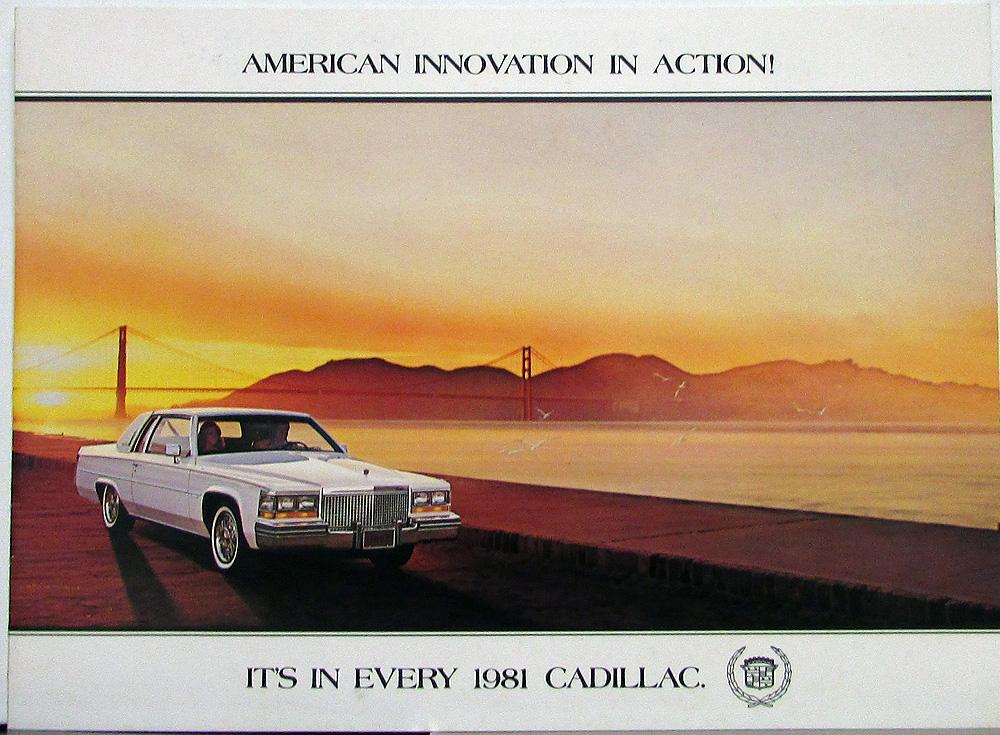 1981 Cadillac De Ville Fleetwood Seville Sales Brochure Original