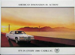 1981 Cadillac De Ville Fleetwood Seville Sales Brochure Original