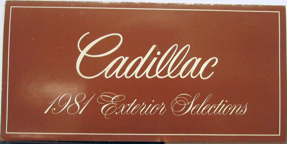 1980 Cadillac Exterior Selection Color Paint Chips Sale Brochure Folder Original