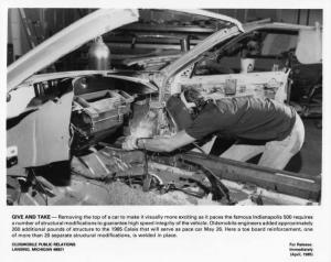 1985 Oldsmobile Cutlass Calais Indy 500 Pace Car Structure Mods Press Photo 0331