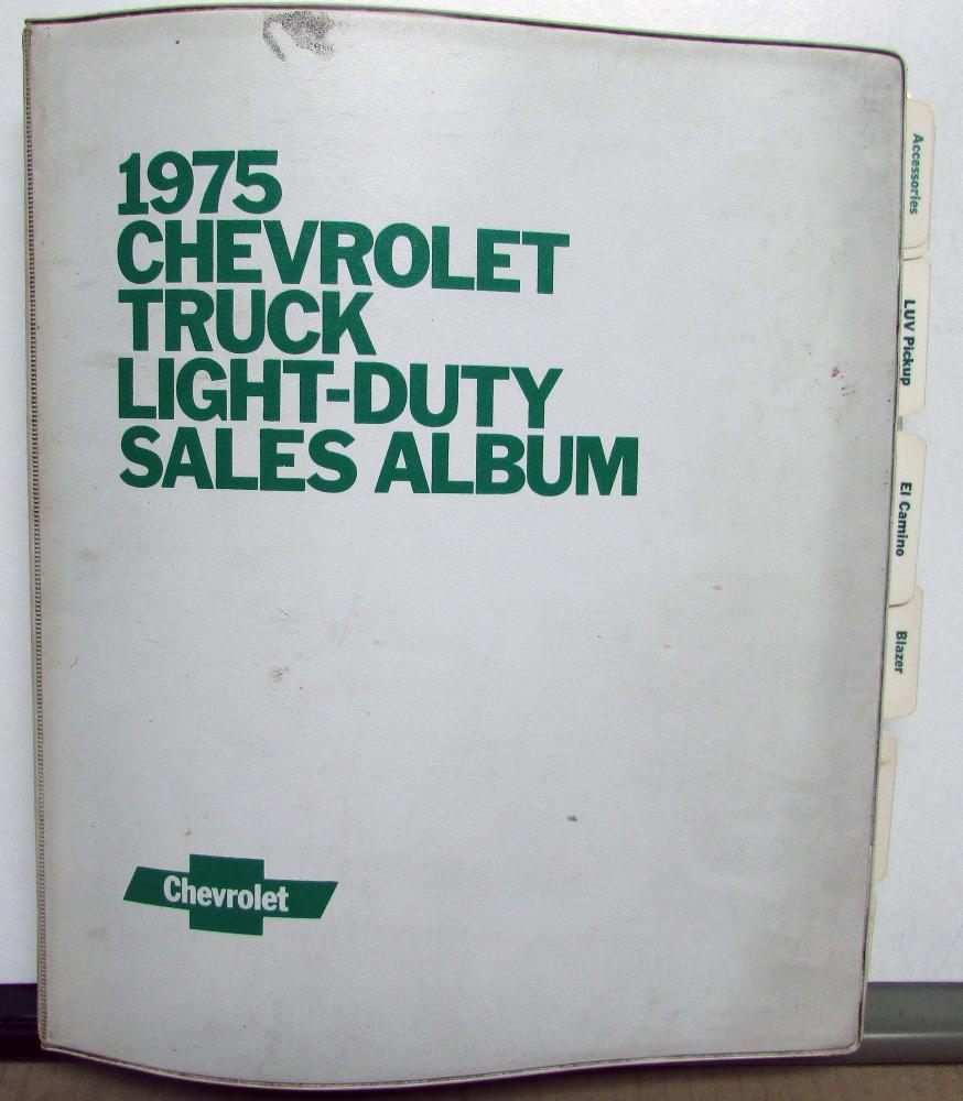 1975 Chevrolet Truck Light Duty Album Color Selection C/K Blazer Vega El Camino