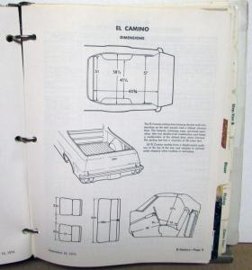 1975 Chevrolet Truck Light Duty Album Color Selection C/K Blazer Vega El Camino