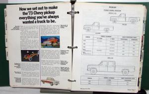 1973 Chevrolet Truck Light Duty Album Color Selection C/K Vega El Camino Blazer