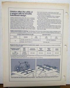 1980 Chevrolet Car Dealer Album Competitive Comparison Camaro Monte Carlo Impala